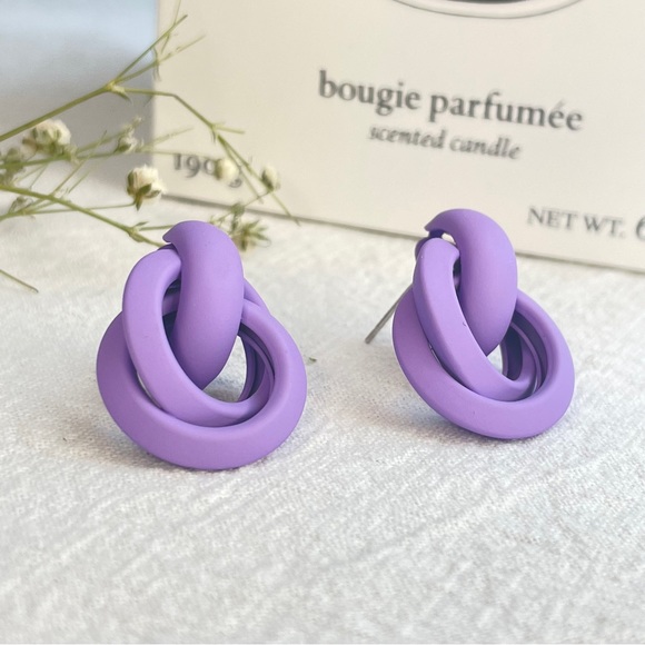 PURPLE EARRINGS BRAND NEW - Picture 6 of 8